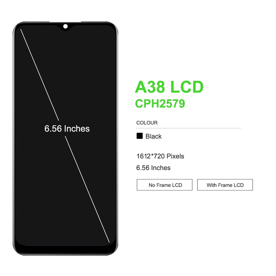 Oppo A38 4G Ersatz LCD Display mit Touchscreen Digitizer Montage in Schwarz, 6,56 Zoll - Bild 2