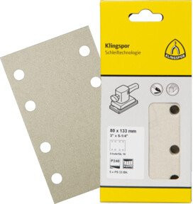 Klingspor PS 33 BK Schleifstreifen kletthaftend Korn 320 Grau B: 80 mm, H: 133 mm - Bild 1