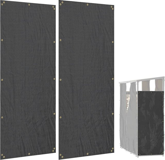 Outsunny Kaminholzregal Abdeckung aus Polyester in Schwarz, B/H/L: 62 x 0,1 x 148 cm - Bild 1