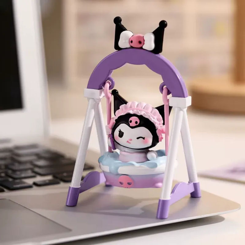 Sanrio Kuromi Blindbox Niedliche Swing Anime Figur aus Kunststoff, Mehrfarbig, Schreibtisch-Dekoration und Spielzeug für Kinder - Bild 6