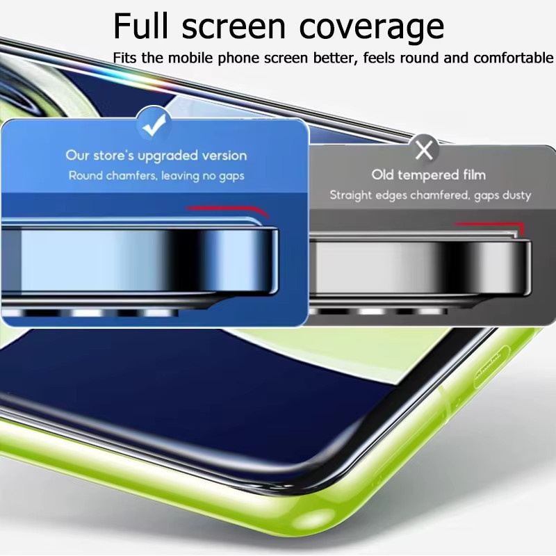 3er-Set gehärtetes Glas Displayschutzfolie für OnePlus Nord CE 3 Lite, transparent, mit Fingerabdruck-Entsperrung und vollständiger Abdeckung - Bild 4
