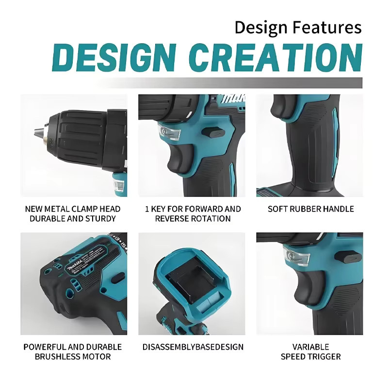 Makita DDF485 Bürstenloser Akku-Bohrschrauber 18V mit 6.0Ah Li-Ionen-Akku - Bild 6
