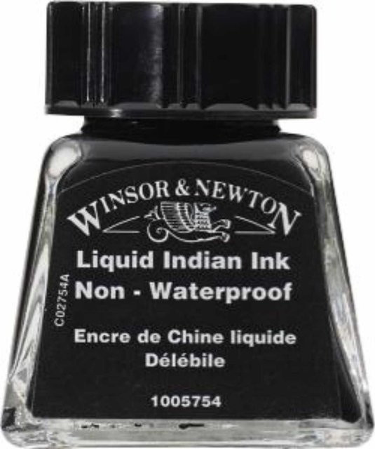 Winsor & Newton Indian Ink Zeichentusche Schwarz 14 ml - Bild 1