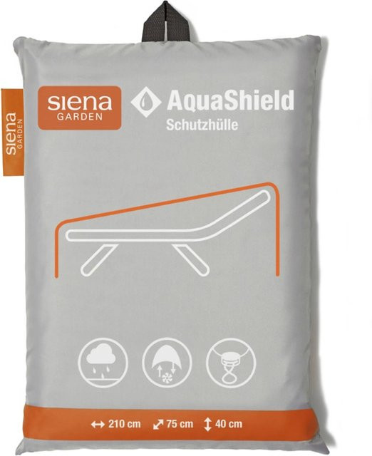 Siena Garden AquaShield Schutzhülle für Gartenliegen, Hellgrau, B: 210 cm, T: 75 cm, H: 40 cm - Bild 1