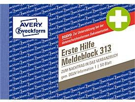 Avery Zweckform Meldeblock Erste Hilfe DGUV Vorschrift 1, gelocht, 50 Blatt, weiß, DIN A6 quer - Bild 2
