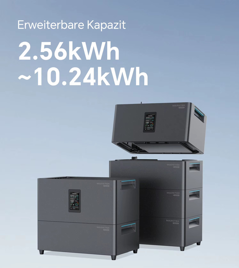 Marstek Solarspeicher Jupiter C+ 2560Wh Plug & Play Stromspeicher für Balkonkraftwerke und PV-Anlagen - Bild 3
