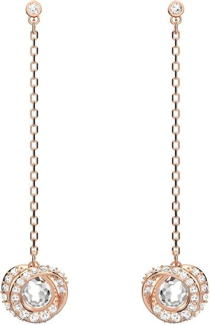 Swarovski Tropfenohrringe, Kristall, Roségold, Damen - Bild 1