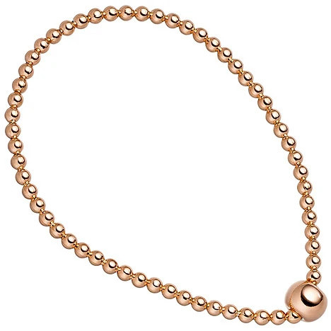 Colfem Armband 925 Sterling Silber, rotgold vergoldet, elastisch, Unisex - Bild 1