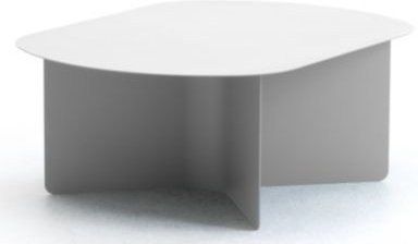 Leyform Beistelltisch aus lackiertem Stahl in Weiß, B: 44 cm, T: 39 cm, H: 45 cm - Bild 1