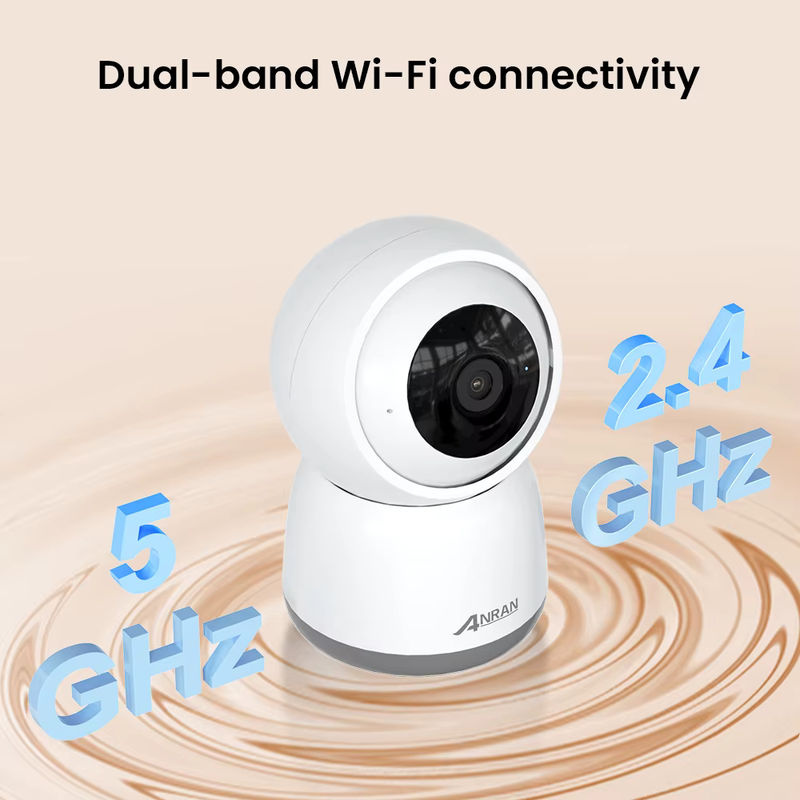 ANRAN 5MP WLAN-Sicherheitskamera mit 2K Auflösung, Dual-Band 2,4G/5G Wi-Fi, PIR Humanoid-Erkennung, automatischer Verfolgung und Farbnachtsicht in Weiß - Bild 2
