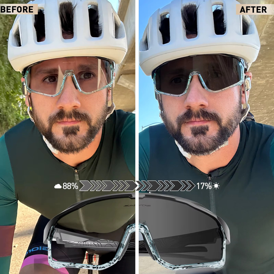 Kapvoe Sportsonnenbrille, Vollrand, Photochrome - Bild 2