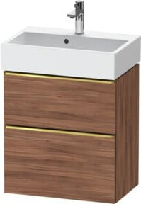 Duravit Waschtischunterschrank D-Neo Compact in Braun, glänzend, B: 62,5 cm, T: 37,2 cm - Bild 1