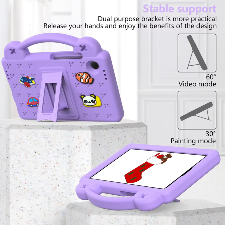 Kinder EVA Schutzhülle für Samsung Galaxy Tab A11 Plus, A9 Plus 11/8,7 Zoll, S11, S10 Lite 11 Zoll und S10 FE 10,9 Zoll in Grün und Lila - Bild 1