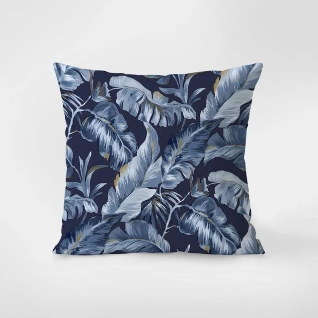 Blauer Vintage-Blumen-Kissenbezug von JMG Clothing aus Polyester für Sofa und Wohnzimmer - Bild 1