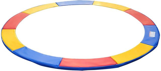 HOMCOM Trampolin Zubehör Set mit Sicherheitsnetz, Randabdeckung Ø 244 cm Bunt, Wetterplane und Leiter - Bild 1