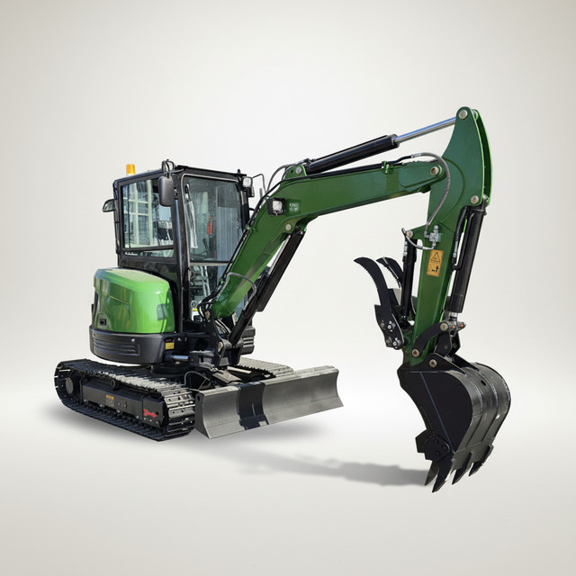 Kubota Mini-Raupenbagger hydraulischer Kleinbagger 1,5 Tonnen in Grün - Bild 1