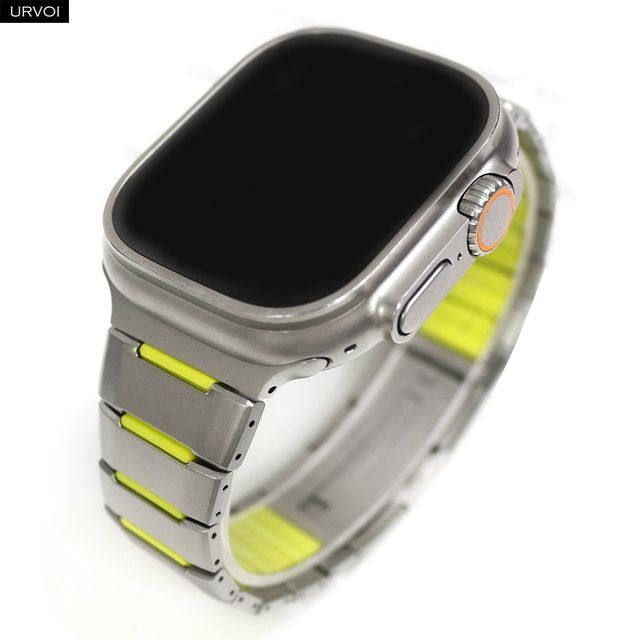 URVOI Uhrenarmband Edelstahl, Silber, 45 49mm - Bild 1