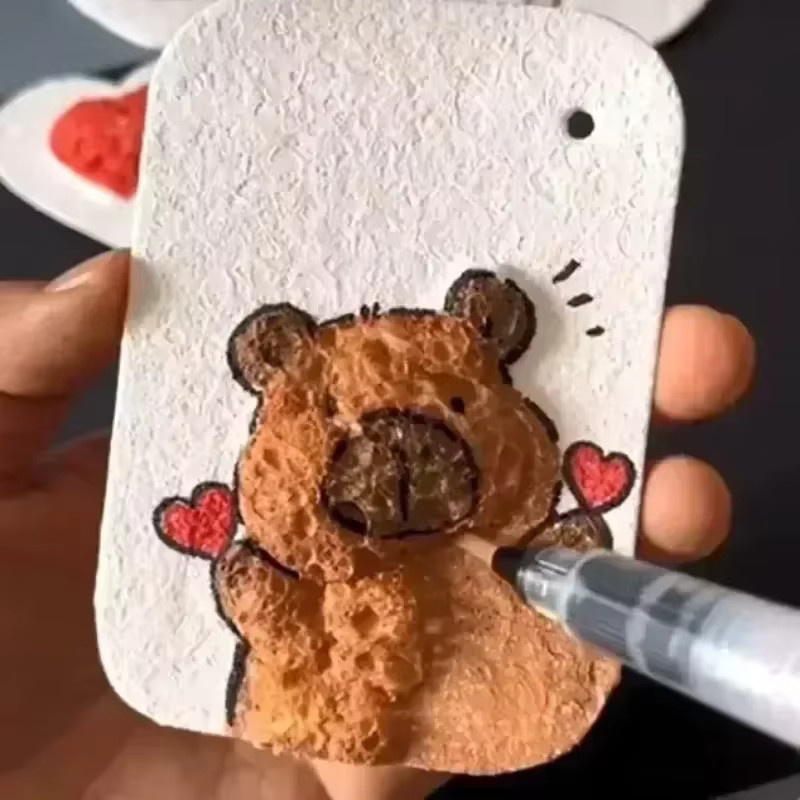 3D Magie Leinwand Schwamm für Kinder DIY Kunst Zeichnen mit buntem Malpapier - Bild 6
