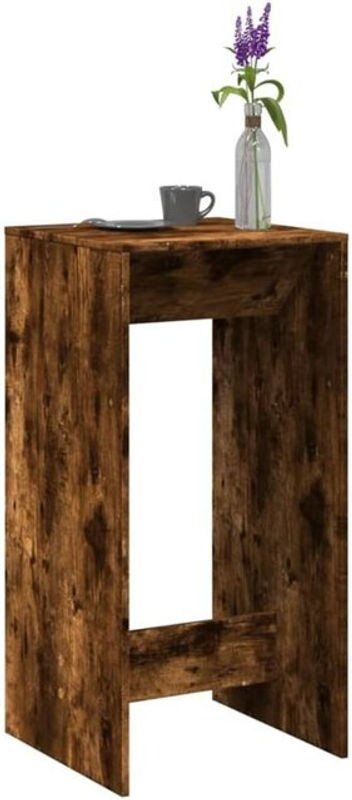 Vidaxl Bartisch aus Holzwerkstoff in Räuchereiche Braun, B/T/H: 51 x 50 x 103,5 cm - Bild 1