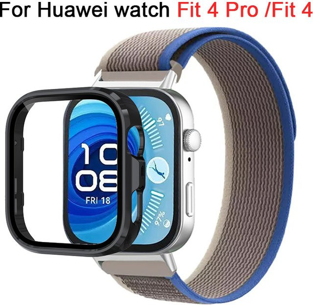 Huawei Watch Fit 4 Pro Rundum-Schutzhülle, Gehärtetes Glas, Transparent - Bild 1