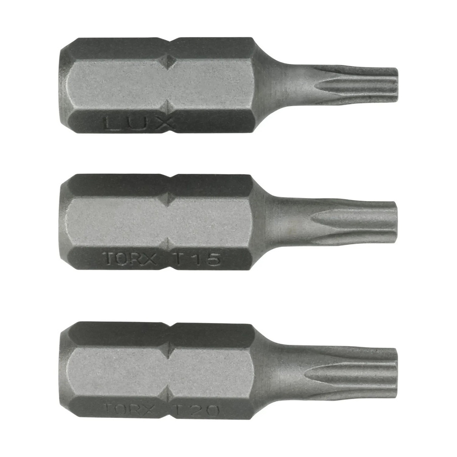 LUX-TOOLS Bit-Satz für Schraubendreher mit TX10, TX15 und TX20 in Grau - Bild 2
