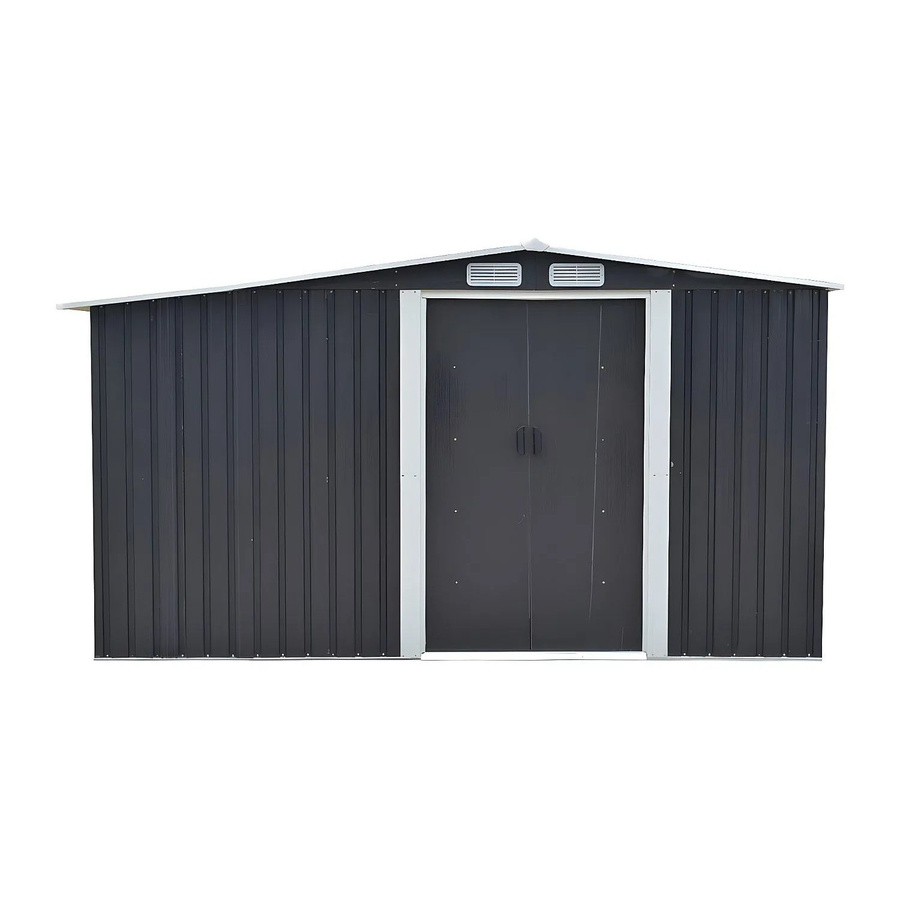 Vente-unique Schrebergartenhaus Lery aus verzinktem Stahl in Anthrazitgrau, B/T/H: 313 x 205 x 178 cm - Bild 2