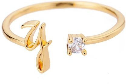 Ring Edelstahl, Silber, Damen, Initialen - Bild 1