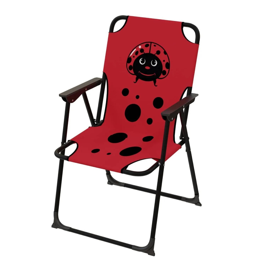 Mojawo Kinder Campingstuhl Klappstuhl mit Käfer-Design in Rot - Bild 2