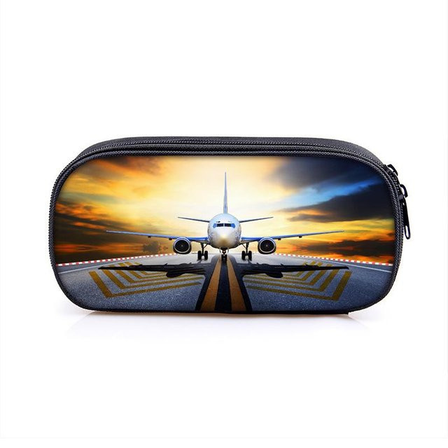 Fancy Style Studio Federmäppchen mit Flugzeug-Design, buntes Etui für Kinder und Grundschüler - Bild 1