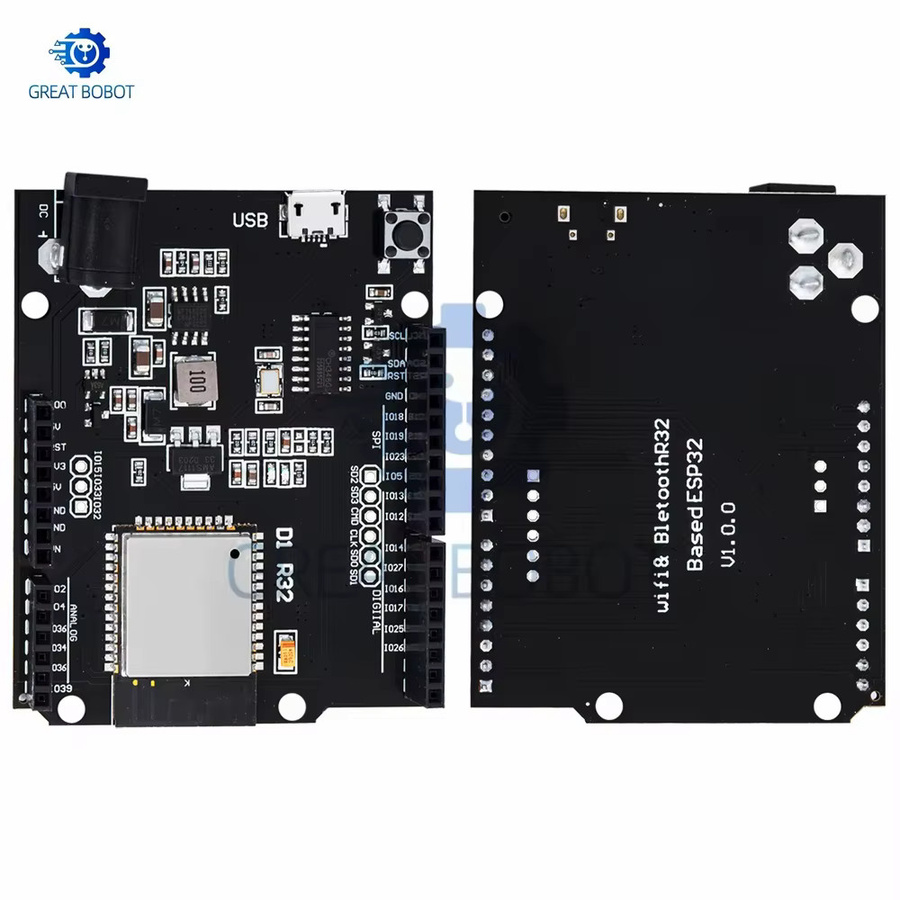 Baishundianzi ESP32 Wemos D1 R32 Entwicklung Board mit WiFi und Bluetooth, 4 MB Flash, CH340G, Schwarz - Bild 5