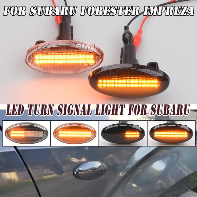 Malcayang Dynamischer Sequentieller LED-Seitenblinker in Bernstein für Subaru Forester und Impreza (2008-2018) - Bild 1