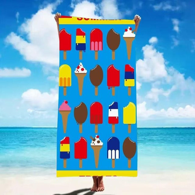 Strandtuch JMG Household Supplies mit Eiscreme-Print, Mehrfarbig, B/H: 50 x 100 cm - Bild 1