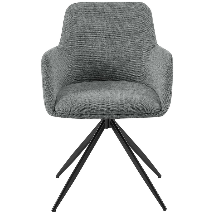 2er Set Esszimmerstühle DELUKE PELON in Grau aus Stoff und Metall, B/T/H: 56 x 62 x 81 cm - Bild 2
