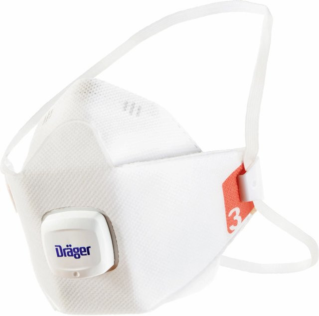 Dräger Feinstaubmaske X-plore 1930 V FFP3 mit Ventil, Größe S, Weiß, 10 Stück - Bild 1