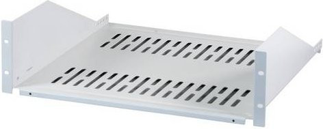 EFB ELEKTRONIK 19 Zoll Fachboden 3HE in RAL9005 Schwarz mit einer Tiefe von 45 cm und einer Traglast von 36 kg für die Montage in 48,30 cm Racks - Bild 1