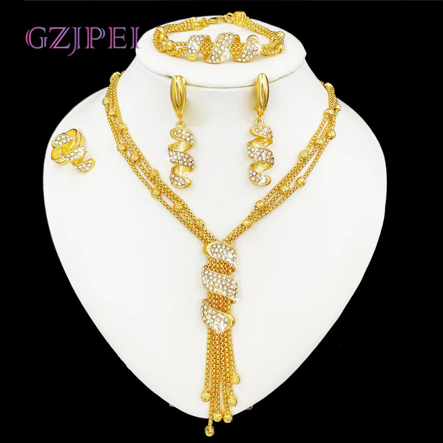 GZJPEI Schmuckset, Goldfarben, Quasten, Damen - Bild 3