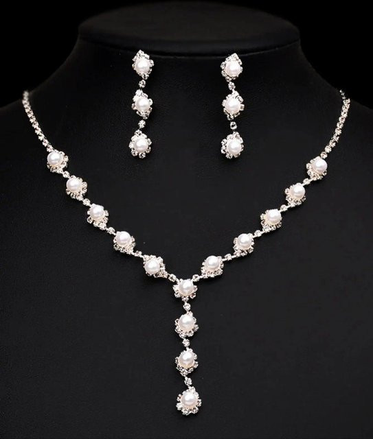 Lucky Star Jewelry Schmuck-Set, Messing, Silber, Zirkonia, Perle, Damen - Bild 1