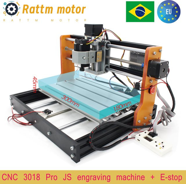 RATTMMOTOR 3018 Pro 3-Achsen-CNC-GRBL-Steuerung DIY Mini-Lasergravur-Fräsmaschine mit E-Stopp und Offline-Controller - Bild 1