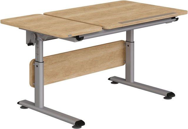 Schreibtisch PAIDI DIEGO 130 GT in Eiche Nebraska, höhenverstellbar und neigbar - Bild 1