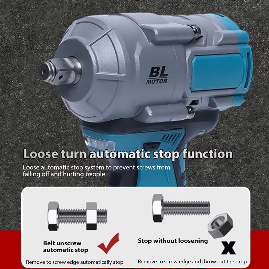 Makita LXT Akku-Schlagschrauber mit 1/2 Zoll Antrieb, bürstenloser Elektroschrauber mit variabler Drehzahl, Blau - Bild 4