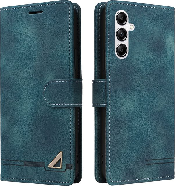 Lederoptik Brieftasche Handyhülle für Samsung Galaxy A-Serie in Blau - Bild 1