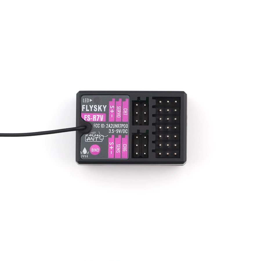 Flysky Empfänger FS-R7V 7CH 2,4G, mit eingebautem Gyroskop, PPM/IBUS Ausgang - Bild 2