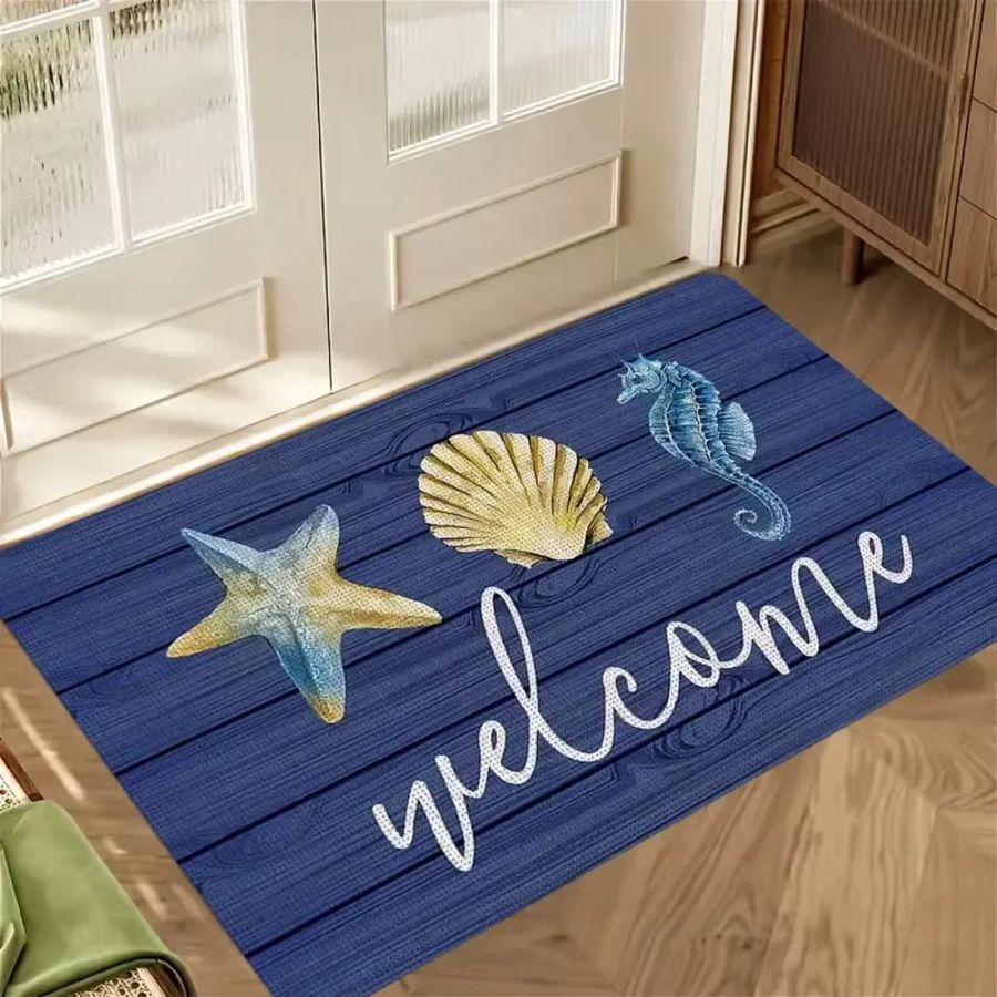 VIKAMA Ocean Breeze Fußmatte für Eingangsbereich und Badezimmer, weich und schallabsorbierend - Bild 4