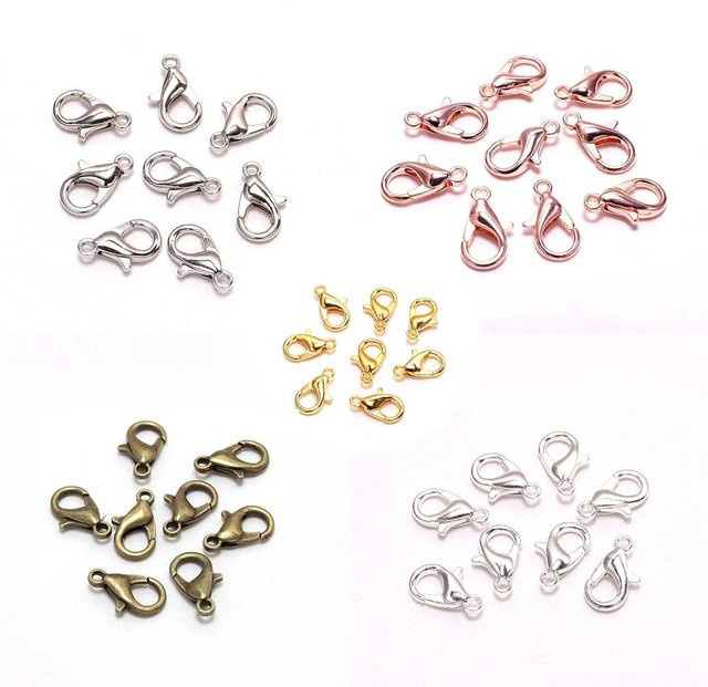 GoolRC Karabinerverschluss Zinklegierung, 12mm, Silber, Gold, Roségold, Weiß, Antikbronze, Unisex - Bild 1