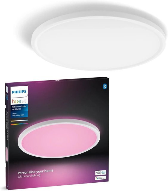 Philips Hue LED-Panel Tento White & Color Ambiance M, Rund, Weiß, Durchmesser: 42,1 cm - Bild 1