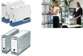 Fellowes R-Kive PRIMA Archiv-Schachtel für A4, weiß-blau - Bild 1