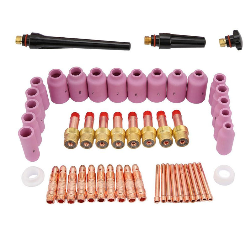 Koogeelife 51-teiliges WIG Schweißbrenner Verbrauchsmaterial Set WP171826 Serie mit Keramik-Zubehör in Multicolor - Bild 2