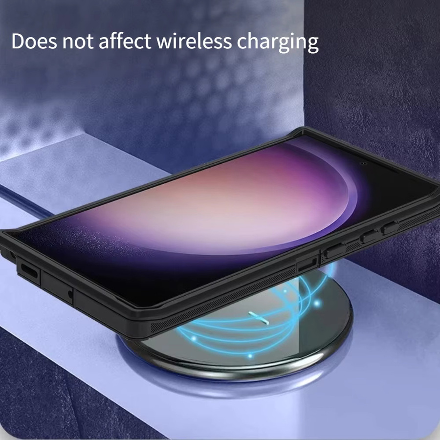 Robuste Hybrid-Schutzhülle Ott-Box für Samsung Galaxy S26 Ultra S25 S24 S23 Plus mit Gürtelclip, Schwarz - Bild 4