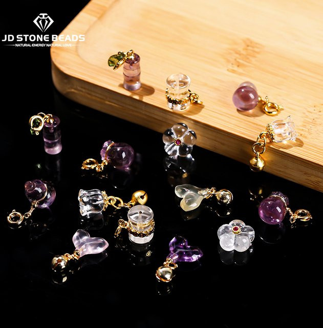 Anhänger Amethyst, Kupfer, Roségold, Bär, Unisex - Bild 1