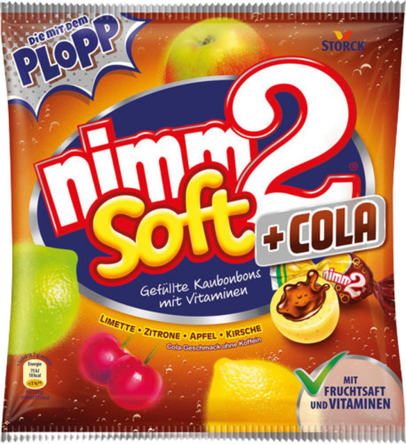 NIMM 2 Soft +Cola gefüllte Kaubonbons mit Vitaminen 195 g - Bild 1